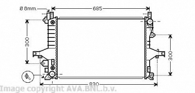 AVA QUALITY COOLING vo2115 -  Радиатор, охлаждение двигателя